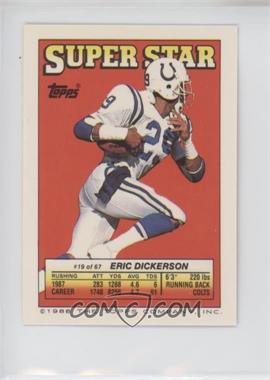 1988 Topps Super Star Sticker Back Cards - [Base] #19.175 - Eric Dickerson (John Elway 175)