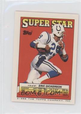 1988 Topps Super Star Sticker Back Cards - [Base] #19.175 - Eric Dickerson (John Elway 175)