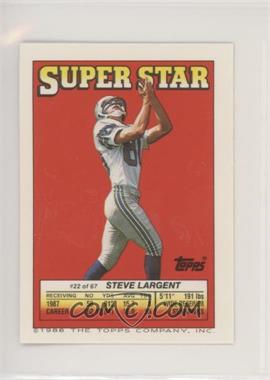 1988 Topps Super Star Sticker Back Cards - [Base] #22.133 - Steve Largent (Joey Browner 133, Mark Bavaro 145)