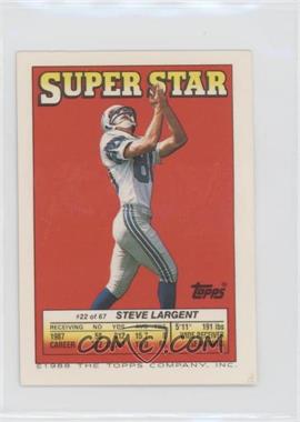 1988 Topps Super Star Sticker Back Cards - [Base] #22.133 - Steve Largent (Joey Browner 133, Mark Bavaro 145)