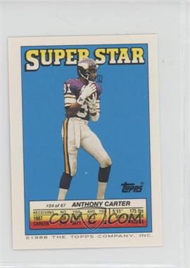 1988 Topps Super Star Sticker Back Cards - [Base] #24.134 - Anthony Carter (Hanford Dixon 134, John Elway 147)