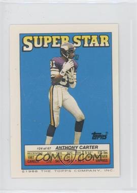 1988 Topps Super Star Sticker Back Cards - [Base] #24.134 - Anthony Carter (Hanford Dixon 134, John Elway 147)