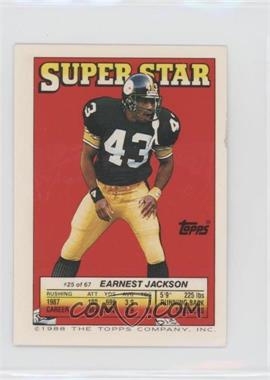 1988 Topps Super Star Sticker Back Cards - [Base] #25.141 - Earnest Jackson (Andre Tippett 141, Eric Dickerson 146)