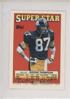 1988 Topps Super Star Sticker Back Cards - [Base] #26.137 - Weegie Thompson (Darrell Green 137, Jerry Rice 151)