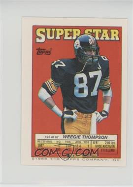 1988 Topps Super Star Sticker Back Cards - [Base] #26.77 - Weegie Thompson (Harry Carson 77, Scott Fulhage 159)