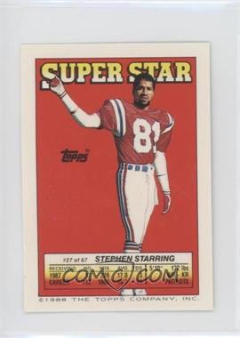1988 Topps Super Star Sticker Back Cards - [Base] #27.137 - Stephen Starring (Darrell Green 137, Jerry Rice 151)
