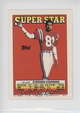 1988 Topps Super Star Sticker Back Cards - [Base] #27.37 - Stephen Starring (Everson Walls 37, Ronnie Lippett 252)