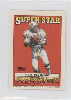 1988 Topps Super Star Sticker Back Cards - [Base] #29.237 - Dan Marino (Mike Rozier 237)