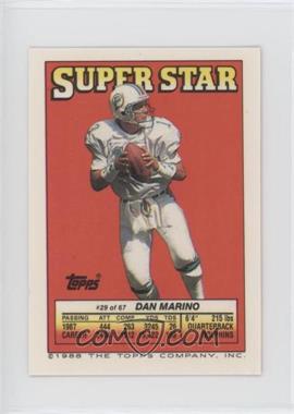 1988 Topps Super Star Sticker Back Cards - [Base] #29.35 - Dan Marino (Roger Ruzek 35, Dave Krieg 269)