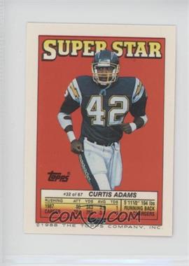 1988 Topps Super Star Sticker Back Cards - [Base] #32.120 - Curtis Adams (Mel Gray 120, Delton Hall 278)
