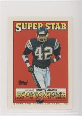 1988 Topps Super Star Sticker Back Cards - [Base] #32.57 - Curtis Adams (Mike Gann 57, Andre Reed 165)