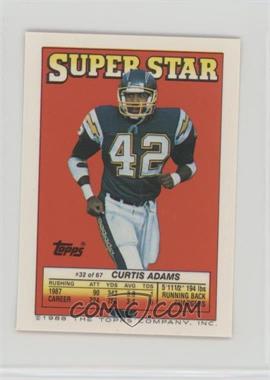 1988 Topps Super Star Sticker Back Cards - [Base] #32.57 - Curtis Adams (Mike Gann 57, Andre Reed 165)