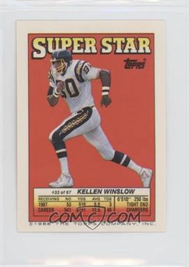 1988 Topps Super Star Sticker Back Cards - [Base] #33.123 - Kellen Winslow (Anthony Carter 123)