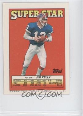 1988 Topps Super Star Sticker Back Cards - [Base] #34.110 - Jim Kelly (Barry Wilburn 110, Elvis Patterson 196)