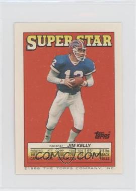 1988 Topps Super Star Sticker Back Cards - [Base] #34.110 - Jim Kelly (Barry Wilburn 110, Elvis Patterson 196)