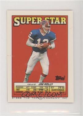 1988 Topps Super Star Sticker Back Cards - [Base] #34.30 - Jim Kelly (Earl Ferrell 30, Jackie Shipp 223) [Noted]