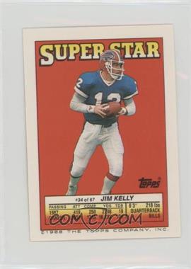 1988 Topps Super Star Sticker Back Cards - [Base] #34.54 - Jim Kelly (Floyd Dixon 54, Stanley Morgan 246)