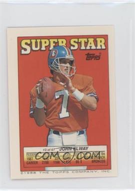 1988 Topps Super Star Sticker Back Cards - [Base] #3.54 - John Elway (Floyd Dixon 54, Stanley Morgan 246)