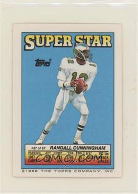 1988 Topps Super Star Sticker Back Cards - [Base] #37.173 - Randall Cunningham (Jim Kelly 173)