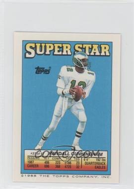 1988 Topps Super Star Sticker Back Cards - [Base] #37.173 - Randall Cunningham (Jim Kelly 173)