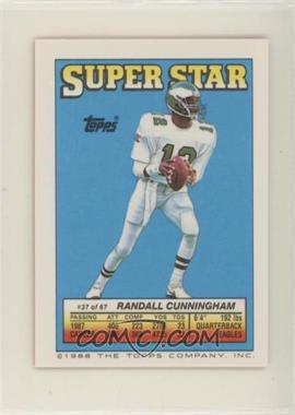 1988 Topps Super Star Sticker Back Cards - [Base] #37.60 - Randall Cunningham (Jerry Rice 60)