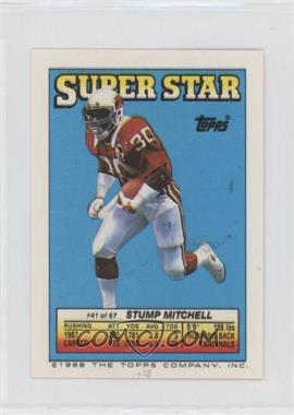 1988 Topps Super Star Sticker Back Cards - [Base] #41.116 - Stump Mitchell (Brian Hansen 116, Gary Anderson 279)