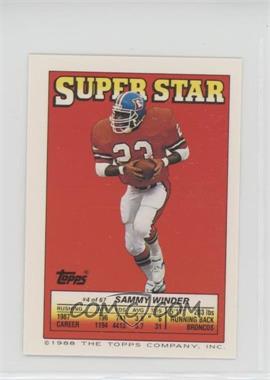 1988 Topps Super Star Sticker Back Cards - [Base] #4.134 - Sammy Winder (Hanford Dixon 134, John Elway 147)