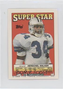 1988 Topps Super Star Sticker Back Cards - [Base] #44.10 - Herschel Walker (Jim Arnold 82, Vann McElroy 260)