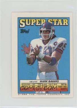 1988 Topps Super Star Sticker Back Cards - [Base] #46.254 - Mark Bavaro (Fred Marion 254)