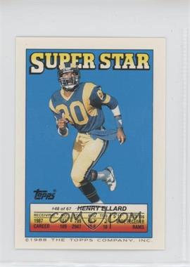 1988 Topps Super Star Sticker Back Cards - [Base] #48.134 - Henry Ellard (Hanford Dixon 134, John Elway 147)