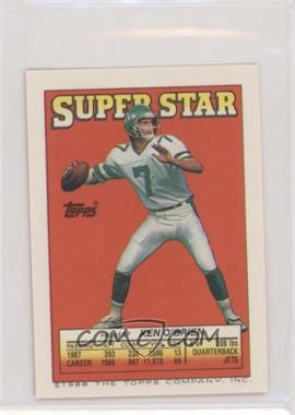 1988 Topps Super Star Sticker Back Cards - [Base] #49.118 - Ken O'Brien (Rickey Jackson 118, Chip Banks 195)