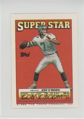 1988 Topps Super Star Sticker Back Cards - [Base] #49.30 - Ken O'Brien (Earl Ferrell 30, Jackie Shipp 223)