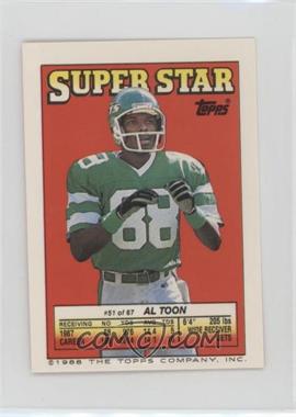 1988 Topps Super Star Sticker Back Cards - [Base] #51.120 - Al Toon (Mel Gray 120, Delton Hall 278)