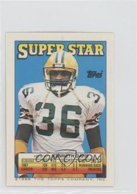 1988 Topps Super Star Sticker Back Cards - [Base] #52.64 - Kenneth Davis (Joe Montana 64, Clay Matthews 190)