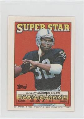 1988 Topps Super Star Sticker Back Cards - [Base] #54.282 - Marcus Allen (J.T. Smith 282, Charles White 232)