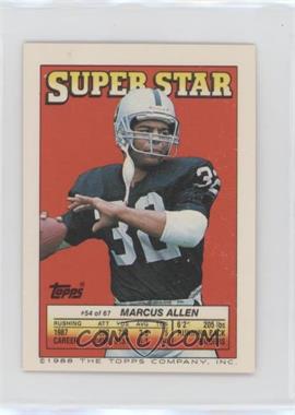 1988 Topps Super Star Sticker Back Cards - [Base] #54.32 - Marcus Allen (J.T. Smith 32)