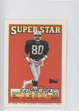 1988 Topps Super Star Sticker Back Cards - [Base] #55.123 - James Lofton (Anthony Carter 123)