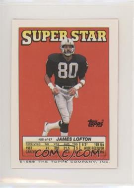 1988 Topps Super Star Sticker Back Cards - [Base] #55.123 - James Lofton (Anthony Carter 123)