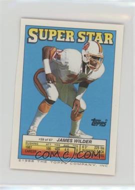 1988 Topps Super Star Sticker Back Cards - [Base] #59.121 - James Wilder (Bobby Hebert 121, Barry Krauss 215)