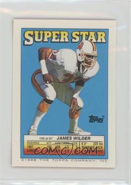 1988 Topps Super Star Sticker Back Cards - [Base] #59.121 - James Wilder (Bobby Hebert 121, Barry Krauss 215)