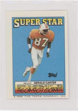 1988 Topps Super Star Sticker Back Cards - [Base] #60.126 - Gerald Carter (126, 255)