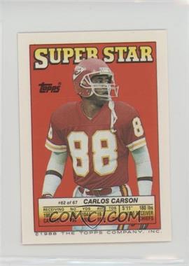 1988 Topps Super Star Sticker Back Cards - [Base] #62.46 - Carlos Carson (John Spagnola 46, Harry Hamilton 235)