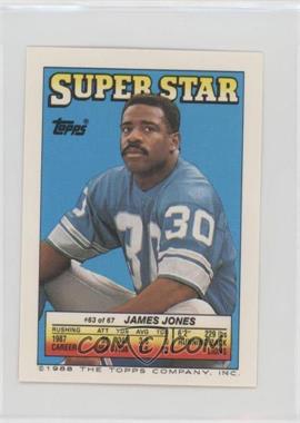 1988 Topps Super Star Sticker Back Cards - [Base] #63.262 - James Jones (Bo Jackson 262)