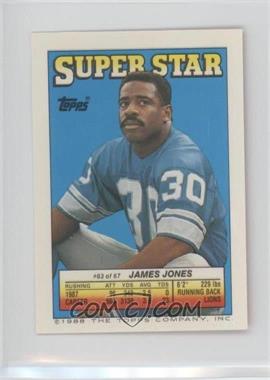 1988 Topps Super Star Sticker Back Cards - [Base] #63.74 - James Jones (Joe Morris 74; Curtis Adams 196)