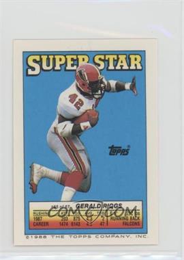 1988 Topps Super Star Sticker Back Cards - [Base] #65.59 - Gerald Riggs (Rick Bryan 59; Vance Mueller 257)
