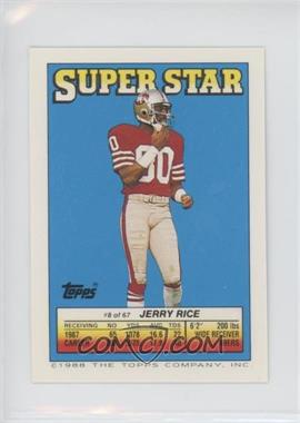1988 Topps Super Star Sticker Back Cards - [Base] #8.143 - Jerry Rice (Fredd Young 143, Morten Andersen 144)