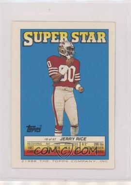 1988 Topps Super Star Sticker Back Cards - [Base] #8.143 - Jerry Rice (Fredd Young 143, Morten Andersen 144)
