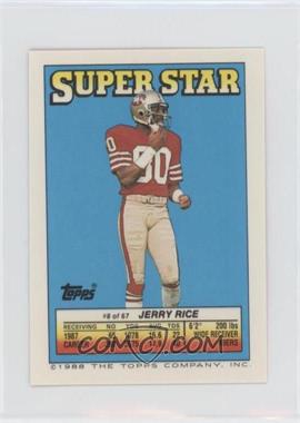 1988 Topps Super Star Sticker Back Cards - [Base] #8.27 - Jerry Rice (Stump Mitchell 27, Mark Haynes 178)