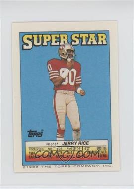 1988 Topps Super Star Sticker Back Cards - [Base] #8.31 - Jerry Rice (Roy Green 31, Stanford Jennings 157)