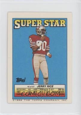 1988 Topps Super Star Sticker Back Cards - [Base] #8.31 - Jerry Rice (Roy Green 31, Stanford Jennings 157) [EX to NM]